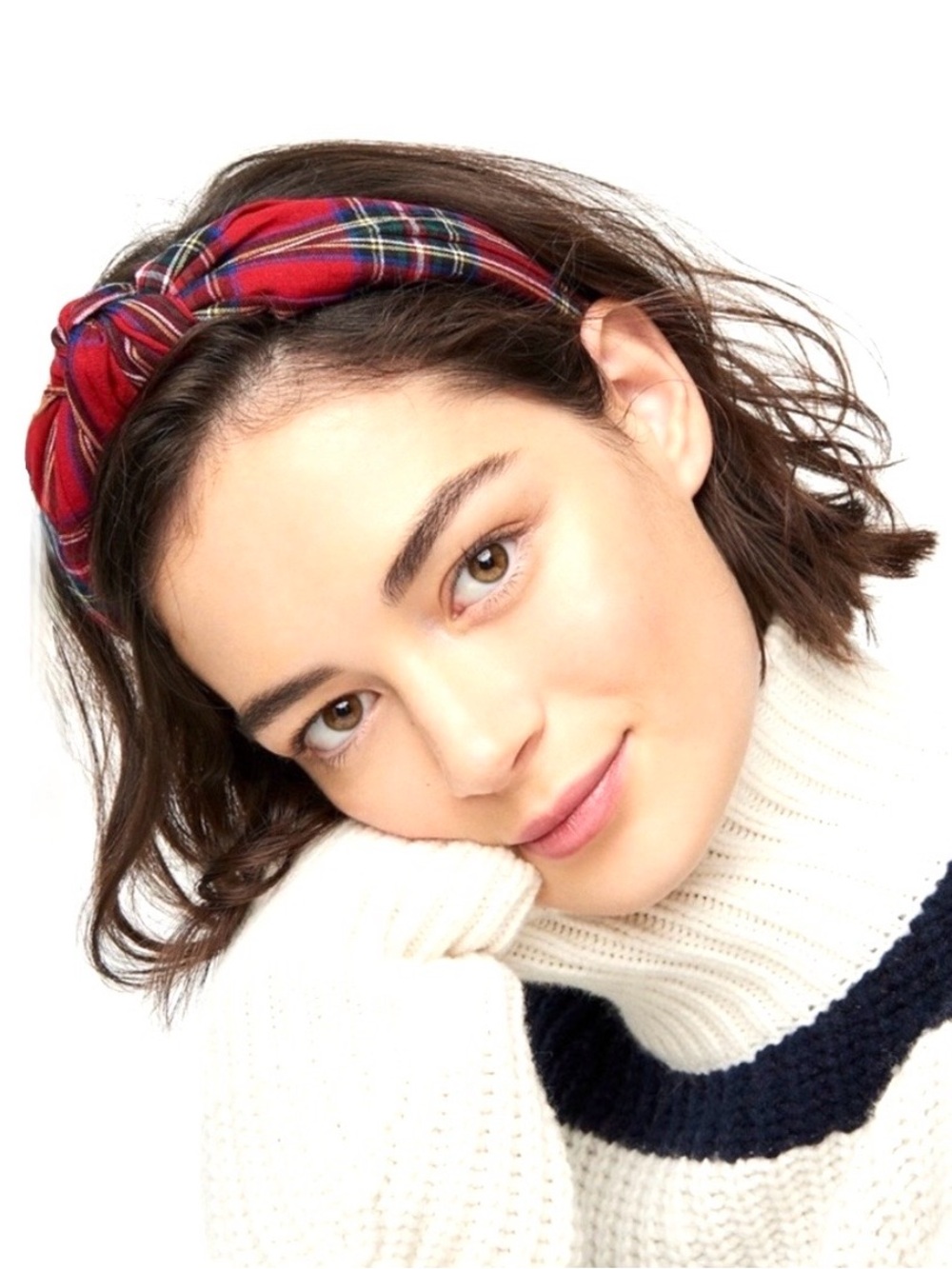 J. CREW FACTORY, Headband Knot Tartan Plaid Cotton, NWT